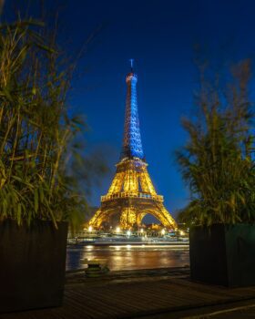 Photo of Eiffel Tower by the Seine