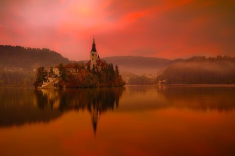 Photo of lake Bled Castle