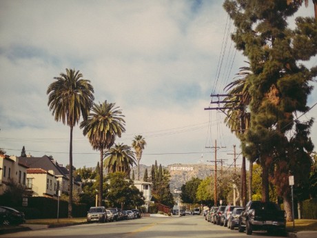 Road in Hollywood, Los Angeles