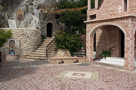Inside the monastery of St Patapius (''Osios Patapios'')